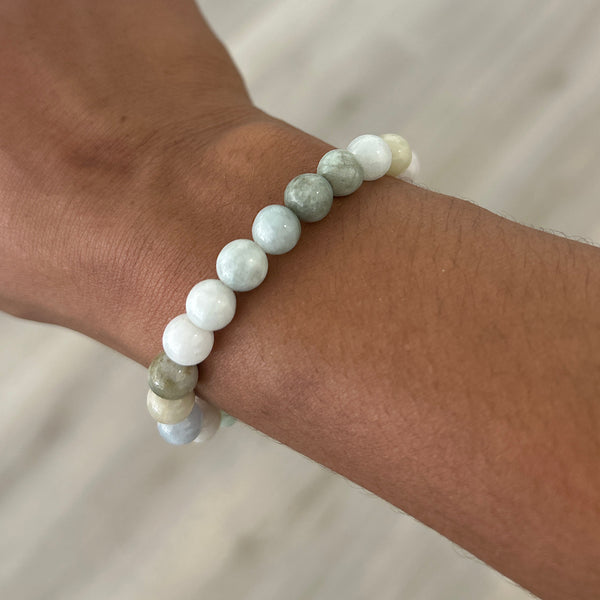 Jade Crystal Bracelet - Pale Green