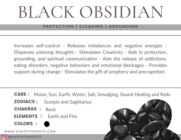 Black Obsidian Crystal Bracelet