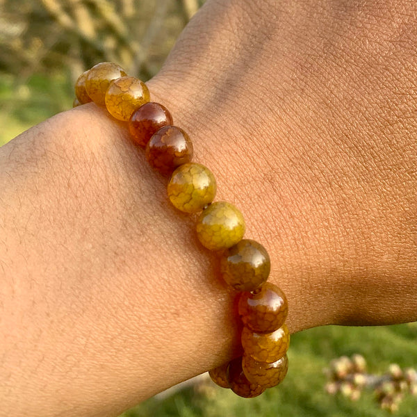 Dragon Scale Agate Crystal Bracelet