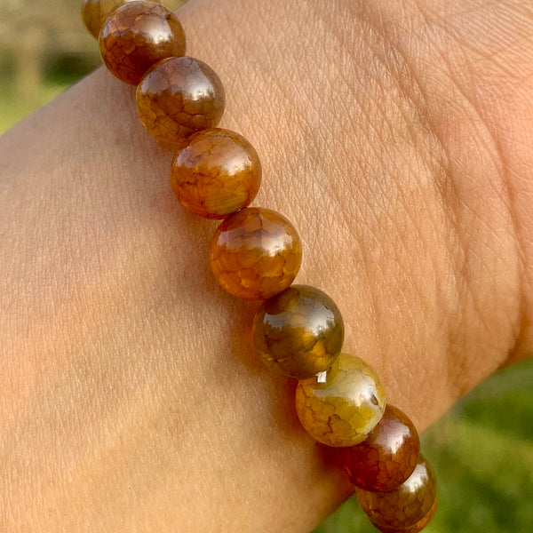 Dragon Scale Agate Crystal Bracelet