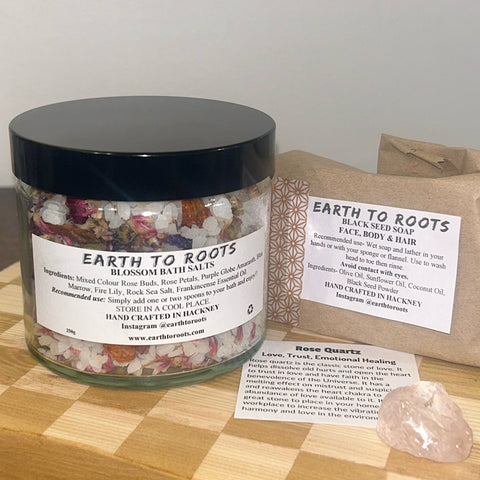 GIFT BOX SET - Soap, Bath salts & Crystal