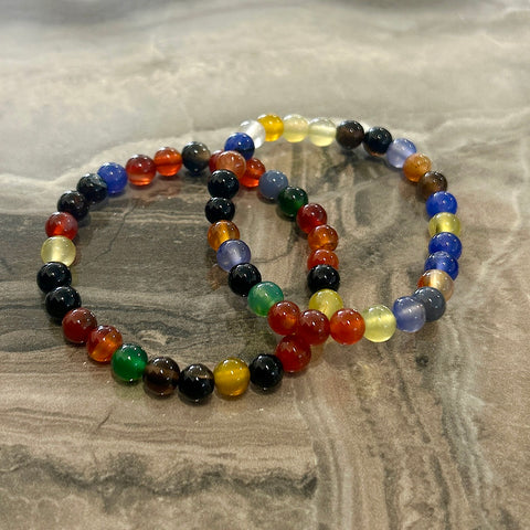 Mixed Agate Chakra Crystal Bracelet