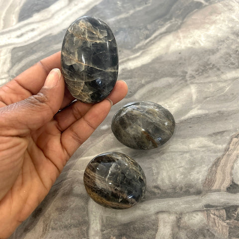 Black Moonstone Palmstone