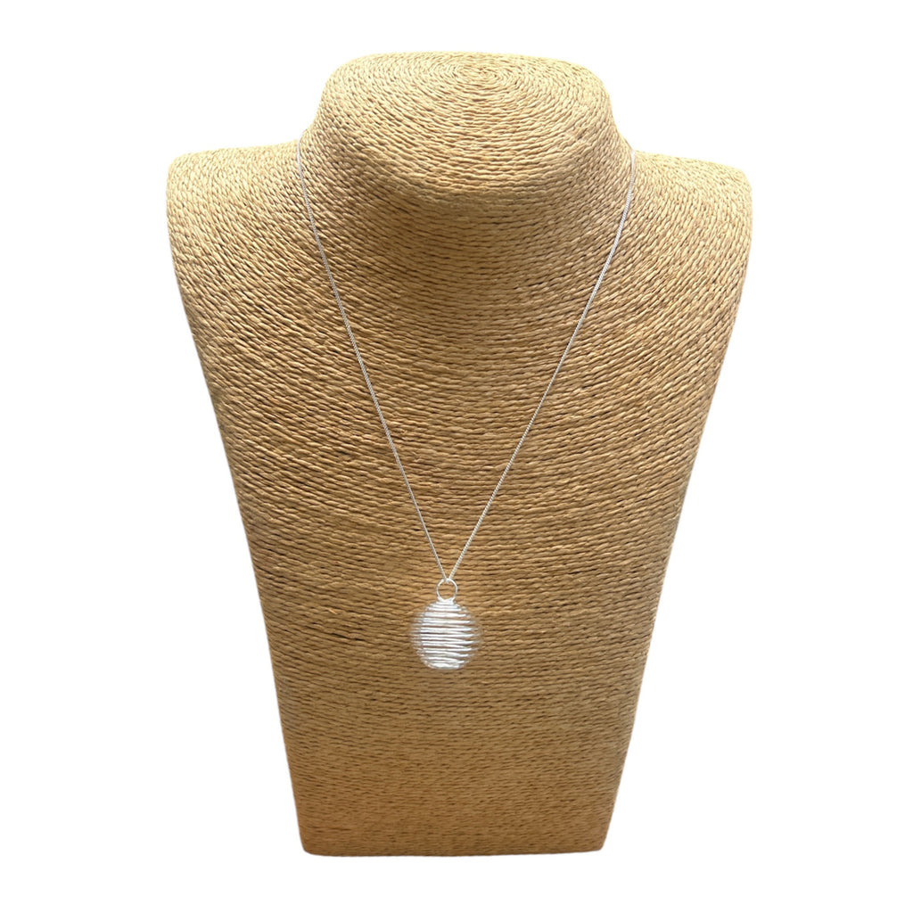 Sterling Silver Crystal Cage Pendant