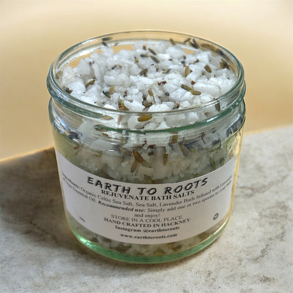 Rejuvenate Bath Salts w/ Sage & Lavender Infused Organic Celtic Sea Salt