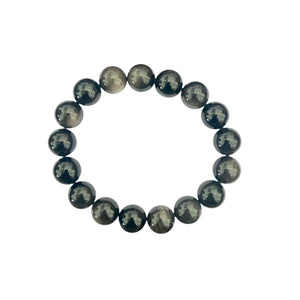 Black Sheer Obsidian Crystal Bracelet