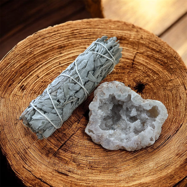 Sage & Angel Aura Geode - Joy Gift Box