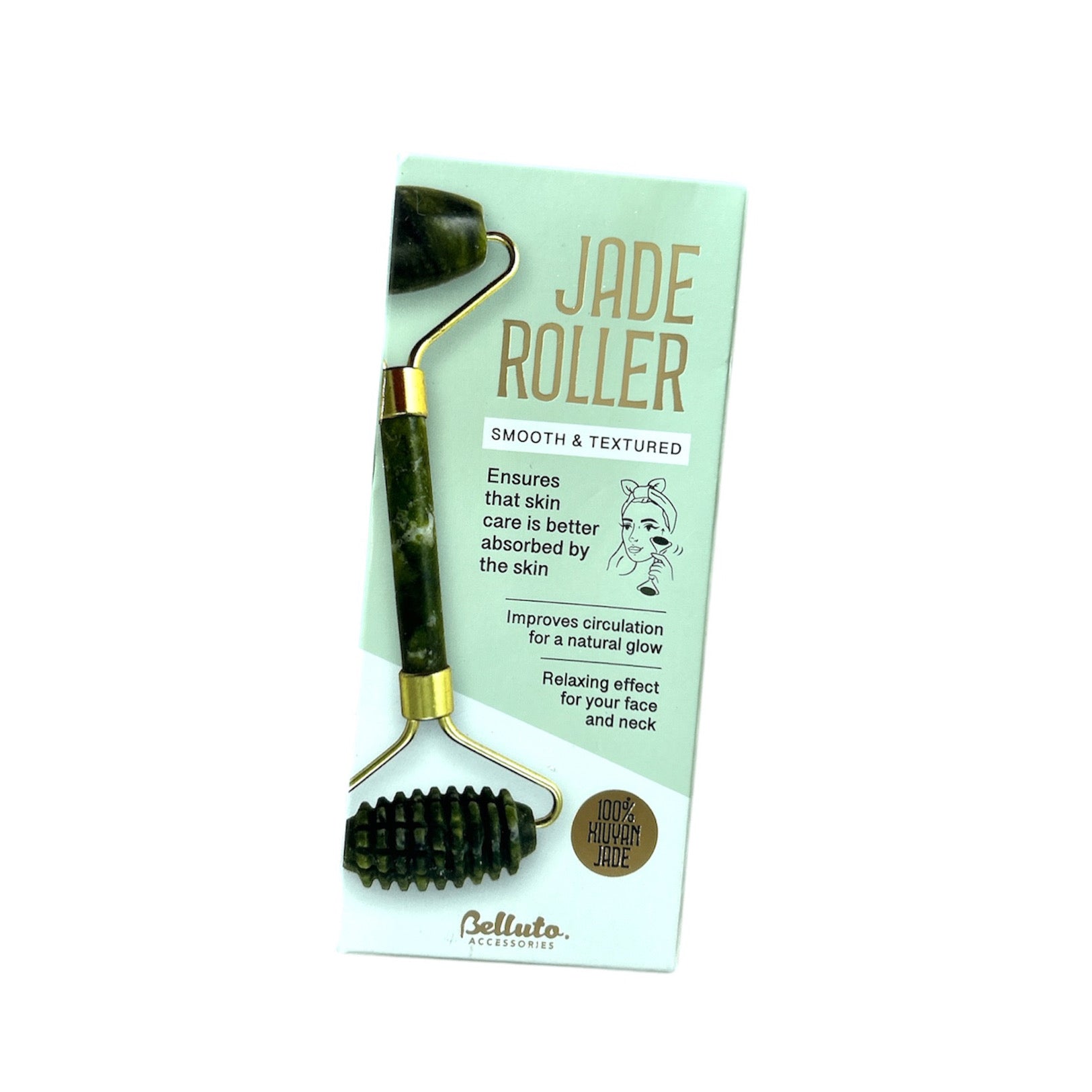 Jade Ribbed Massage Roller