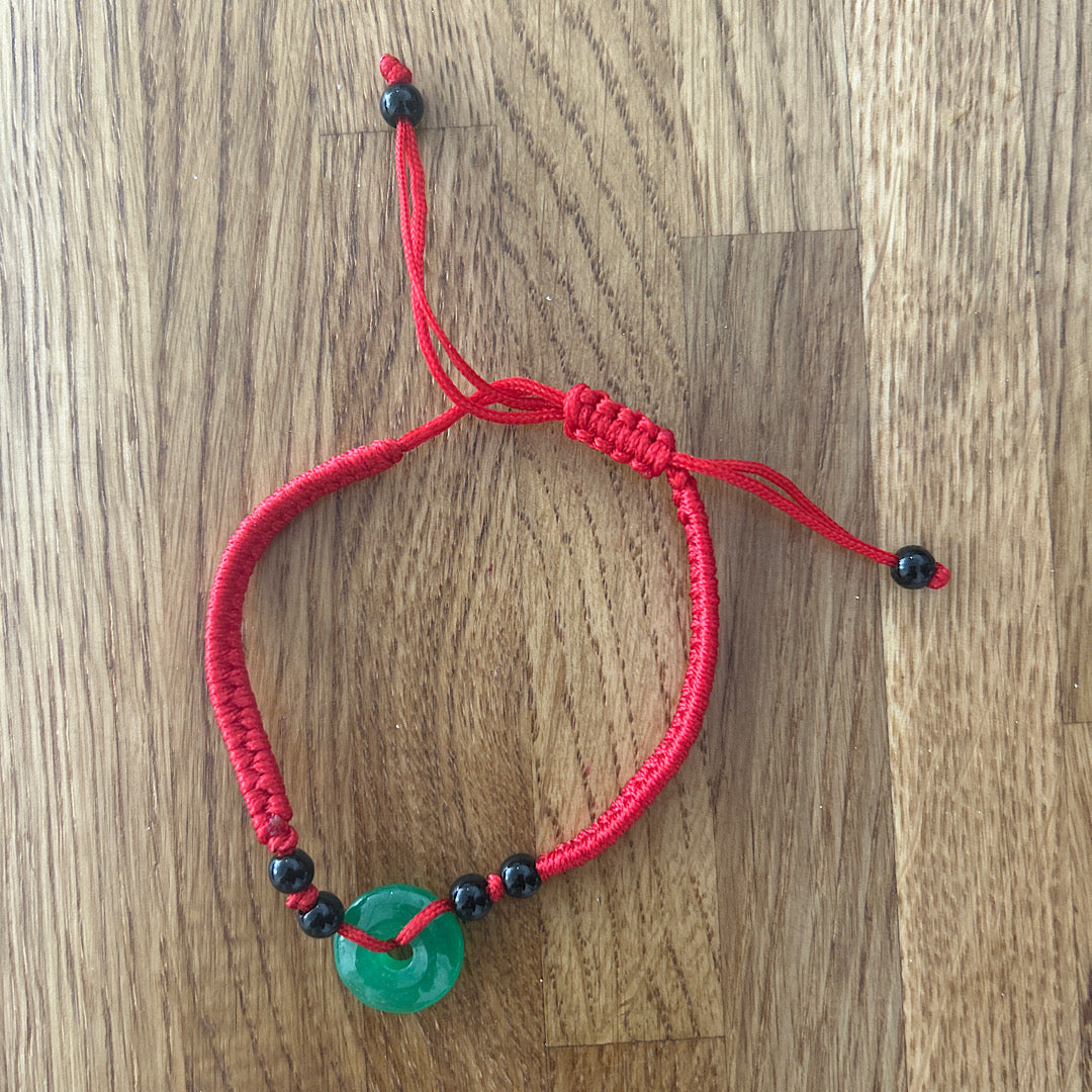 Jade Crystal Bracelet Red String