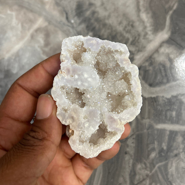Angel Aura Quartz Crystal Geode Medium