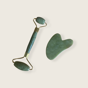 Jade Gua Sha & Face Roller Set