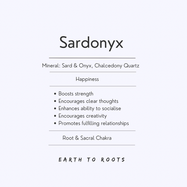 Sardonyx Crystal Bracelet - Black Onyx & Sard Formation