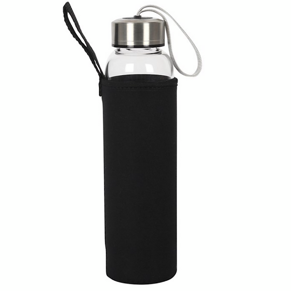 Amethyst Crystal Glass Water Bottle