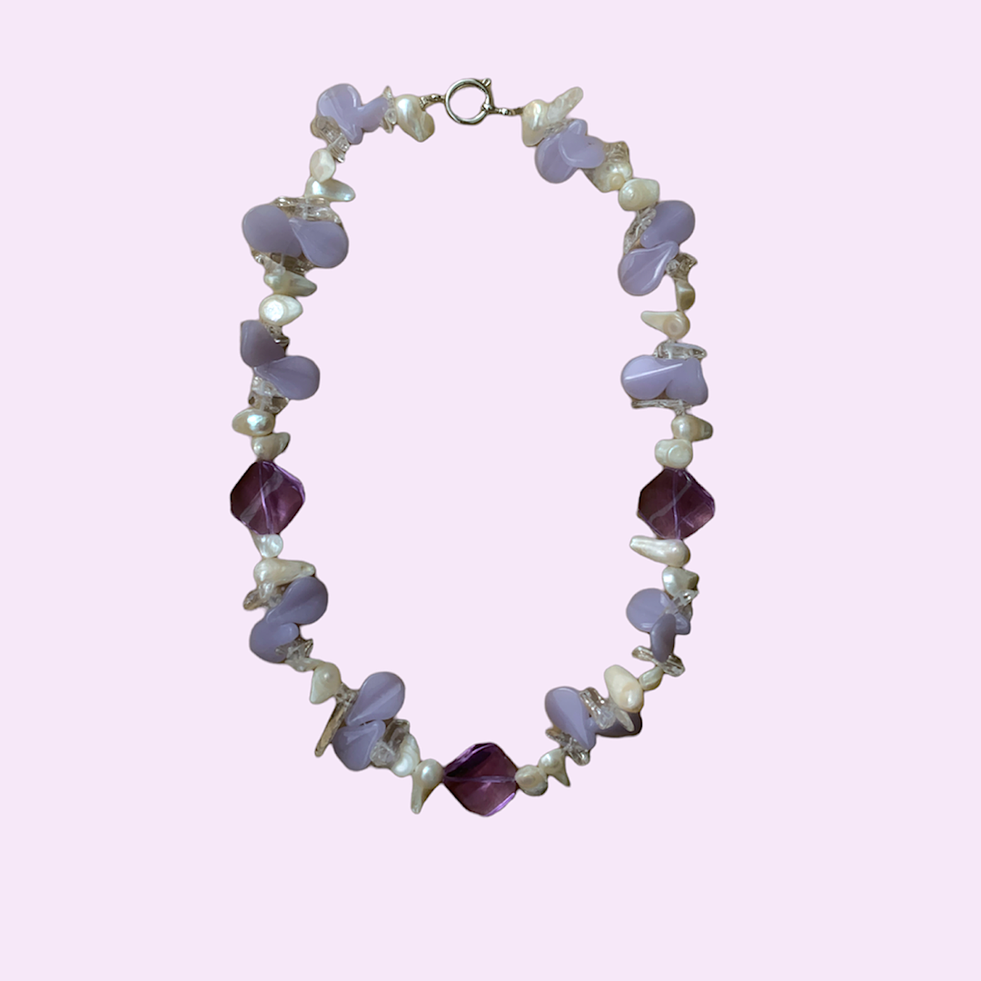 Purple Abalone Shell Necklace
